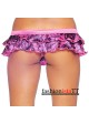 BodyZone Apparel Lace Print Double-Ruffle Mini Skirt - PR1732PLNO