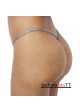 BodyZone Apparel Midnight Diamonds Crotchless Thong - UN038BK