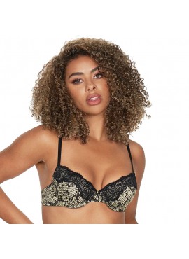 Frederick's of Hollywood Cherie Contour Cup Printed & Lace Bra - X20-3113