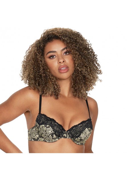 Frederick's of Hollywood Cherie Contour Cup Printed & Lace Bra - X20-3113