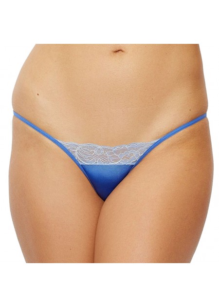 Frederick's of Hollywood Exxtreme Satin & Lace Mini G-String Panty - X17-2127