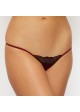 Frederick's of Hollywood Exxtreme Satin & Lace Mini G-String Panty - X17-2127