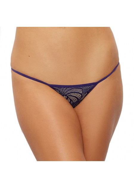 Frederick's of Hollywood Exxtreme Tuxedo Lace Mini G-String Panty - X17-2757