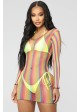 Leg Avenue Rainbow Fishnet Long Sleeved Mini Dress - 86795