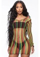 Leg Avenue Rasta Net Mini Dress - 86959