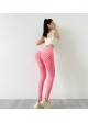 Checkered Ruched-Back Legging