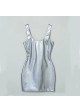 Sleeveless Metallic Bodycon Mini Dress