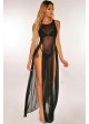 Long Sheer High-Slit Beach Dress
