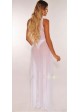 Long Sheer High-Slit Beach Dress