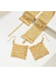 Metal Mat Choker with Matching Earrings