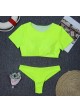 Halter Rashguard Two-Piece Swimsuit