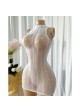 Sleeveless Crew Neck Linear Design Mesh Coverup Mini Dress Sleeveless Crew Neck Linear Design Mesh Coverup Mini Dress