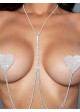 Bling Hearts Nipple Covers with Bling Necklace