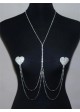 Bling Hearts Nipple Covers with Bling Necklace