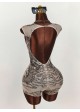 Bumpella Dragon Beige Mesh Romper