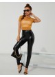 Glitter Crew Neck Sheer Crop Top