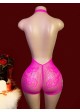 Mesh Criss-Cross Halter Romper - 2 Colour Options