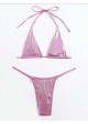 Metallic Thong Bikini Swimsuit