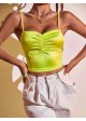 Ruched Crop Cami Top