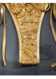 Sequined Net Gold Thong Bikini