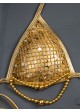 Sequined Net Gold Thong Bikini