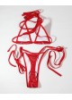 Snake Print High Rise Mini String Bikini Swimsuit