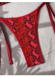 Snake Print High Rise Mini String Bikini Swimsuit