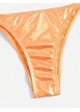 Swim Mod Shiny Metalic String Bikini Swimsuit