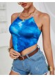 Tie Dye Crisscross Backless Bandana Top