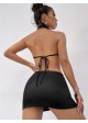 You're A Sexy Star Backless PU Bodycon Dress