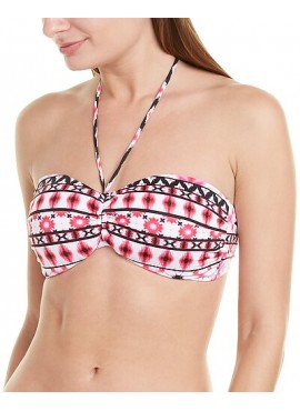 Tommy Bahama Cerise Tie-Front Bandeau Bikini Top - TSW82228T