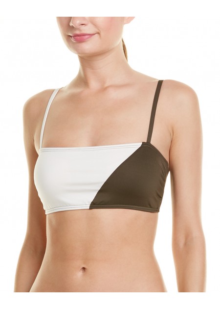 Vince Camuto Colorblocked Square Neck Bikini Top - V46639