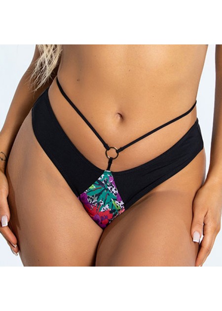 Tropical Oasis Strappy Bikini Bottom