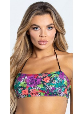 Tropical Oasis Bandeau Bikini Top