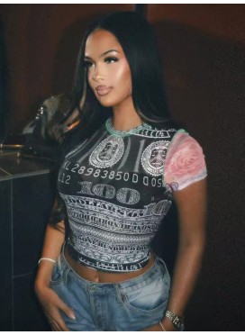 The Money Sheer Crop Top