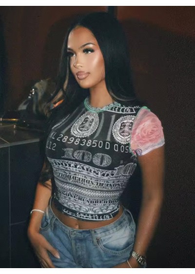 The Money Sheer Crop Top